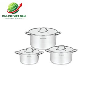 Bộ Nồi Inox Cao Cấp 5 Đáy Kangaroo KGIP3B3E 