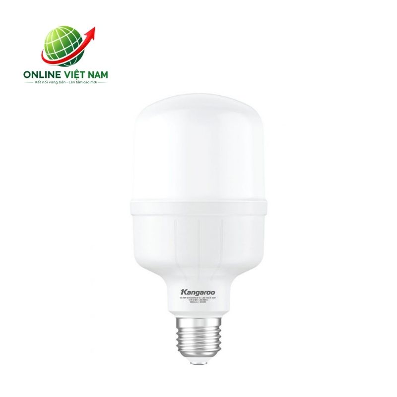 Bóng đèn LED T-Bulb nhôm nhựa Kangaroo KG-TBP-20W2000CW-S
