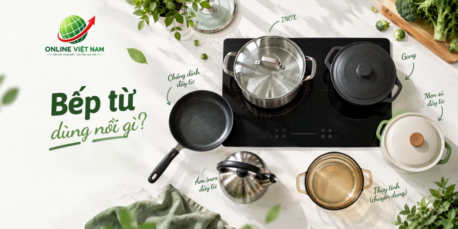 Bếp từ dùng nồi gì? Làm sao để mua bộ nồi chuẩn khi dùng bếp từ